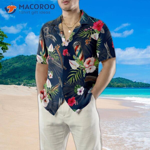 Barber Tool Tropical Pattern Hawaiian Shirt