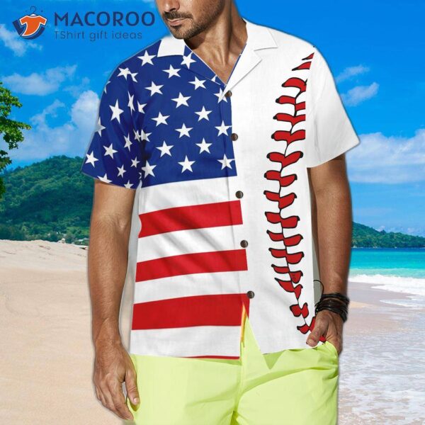 Baseball, American Flag, And Hawaiian Shirt