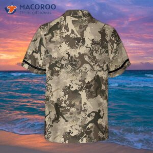 Baseball-camo-pattern Hawaiian Shirt