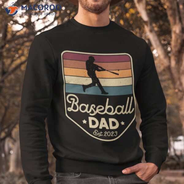 Baseball Dad Est 2023 New Dad Baseball Fan Shirt