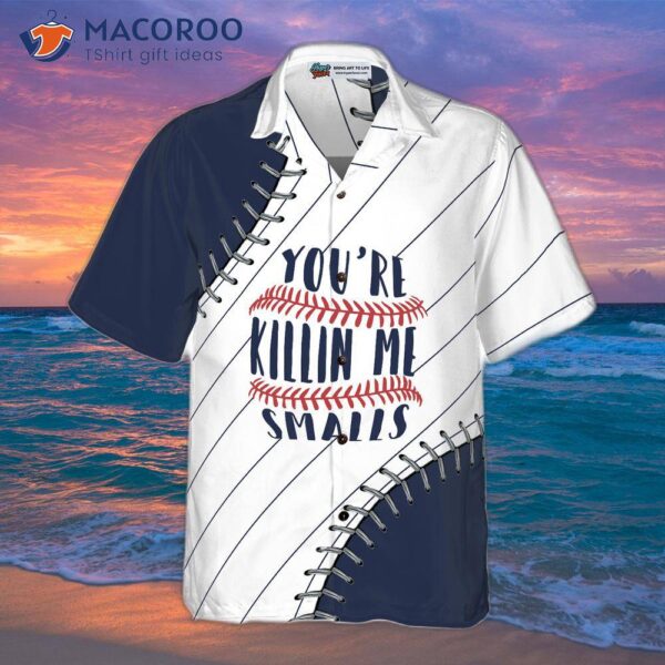 Baseball-lover Navy-blue Hawaiian Shirt