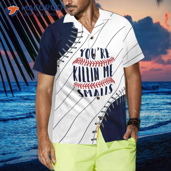 Baseball-lover Navy-blue Hawaiian Shirt