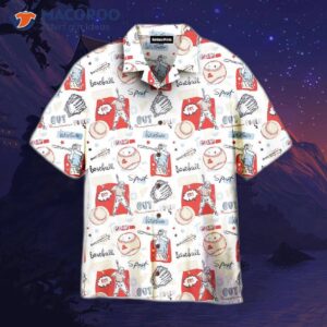 baseball loving hawaiian patterned sport shirts 0