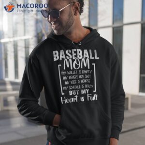 Baseball Mom My Wallet Is Empty But Heart Full Shirt
