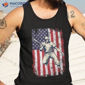 baseball player 4th of july patriotic american usa flag shirt tank top 3