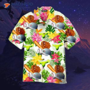 baseball tropical hawaiian shirts 0
