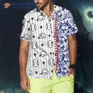 baseball tropical pattern hawaiian shirt button up shirt for and cool gift 3