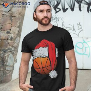 Basketball Christmas Ball Santa Hat Xmas Boys Sport Shirt