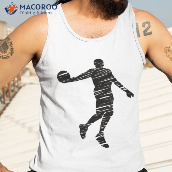 Basketball Player Retro Lines Shirt
