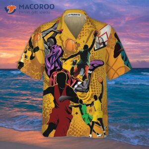 basketball player s hawaiian shirt button up shirt for and cool gift 2