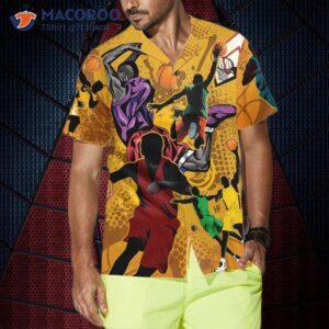 basketball player s hawaiian shirt button up shirt for and cool gift 3