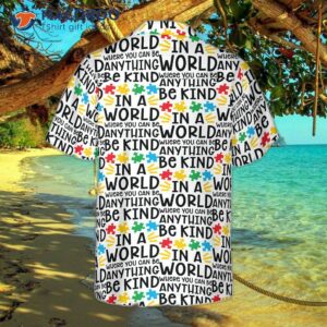 be kind autism multicolor puzzle hawaiian shirt 1