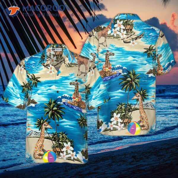 Beach, Hawaii, Giraffe, Hawaiian Shirt