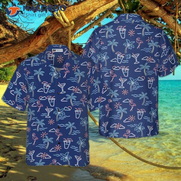 Beach Party Tropical Flamingo Hawaiian Shirt