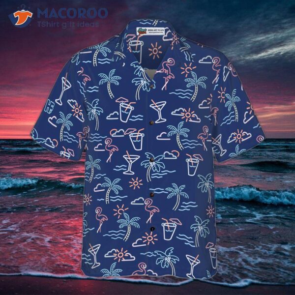 Beach Party Tropical Flamingo Hawaiian Shirt