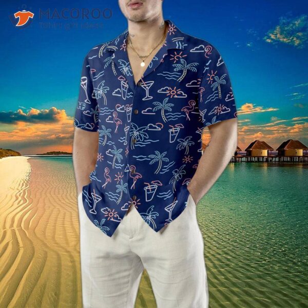 Beach Party Tropical Flamingo Hawaiian Shirt