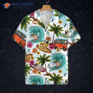 beach pugs hawaiian shirt 2