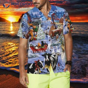 beautiful farm christmas hawaiian shirt 3