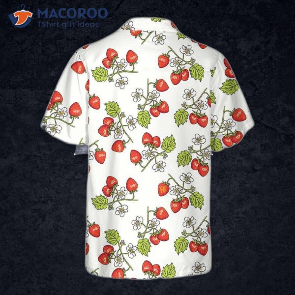 Beautiful Strawberry Seamless Pattern Hawaiian Shirt, Shirt For And , Print