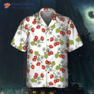 beautiful strawberry seamless pattern hawaiian shirt shirt for and print 2