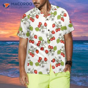 beautiful strawberry seamless pattern hawaiian shirt shirt for and print 3