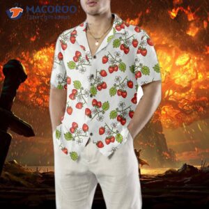 beautiful strawberry seamless pattern hawaiian shirt shirt for and print 4