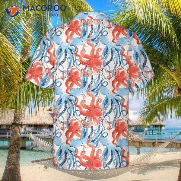 Beautiful Watercolor Octopus Seamless Pattern Hawaiian Shirt, Funny Shirt For And