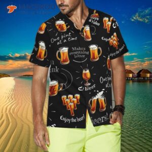 beer born to drink hawaiian shirt 3