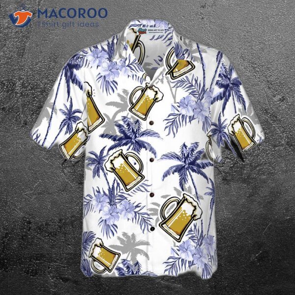 Beer-coconut Tree Version One Hawaiian Shirt