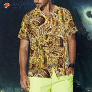 beer fest seamless pattern hawaiian shirt 3