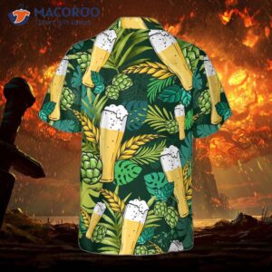 beer hawaiian shirt for lover s aloha shirts green tropical 2