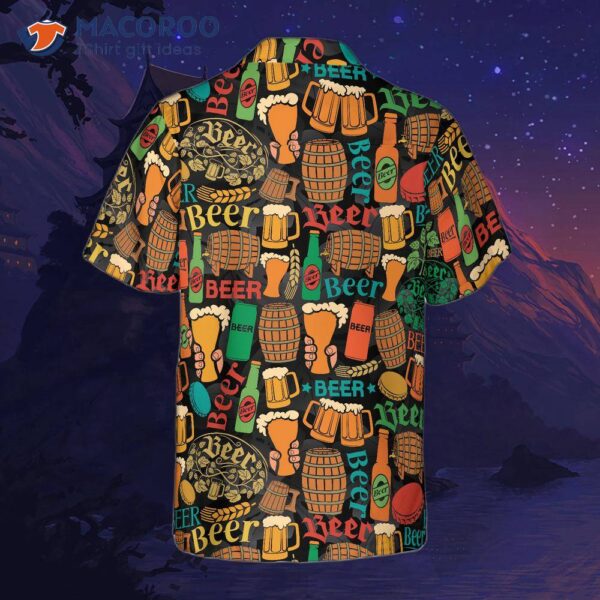 Beer Mug Pattern Hawaiian Shirt