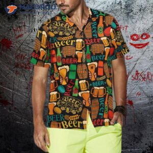 beer mug pattern hawaiian shirt 3