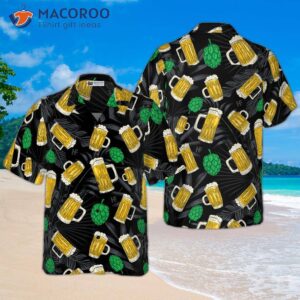 beer mugs and hop hawaiian shirt 0