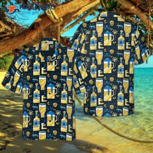 beer printed hawaiian shirt 0