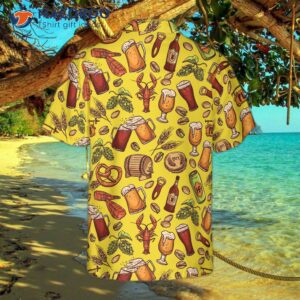 beer yellow hawaiian shirt 1
