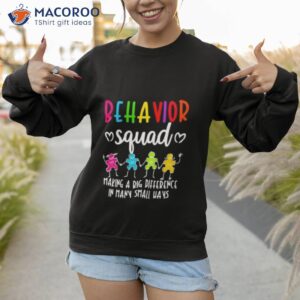 behavior squad making a big difference in many small ways autism shirt sweatshirt 1