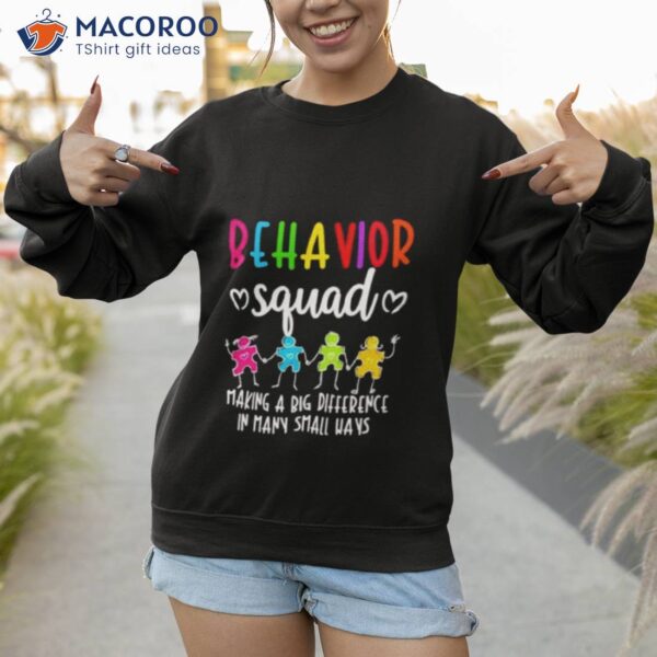 Behavior Squad Making A Big Difference In Many Small Ways Autism Shirt