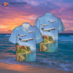 Belgian Air Force Dassault Falcon 20e Hawaiian Shirt