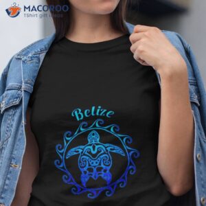 belize ocean blue tribal turtle shirt tshirt