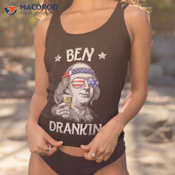 Ben Drankin 4th Of July Benjamin Franklin Usa Flag Shirt