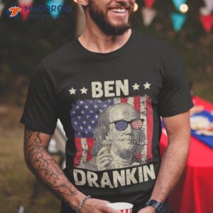 ben drankin 4th of july independence day drinking beer funny shirt tshirt