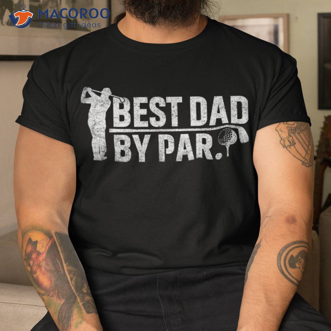 Best Dad By Par Funny Golf Daddy Fathers Day Birthday Gifts Shirt