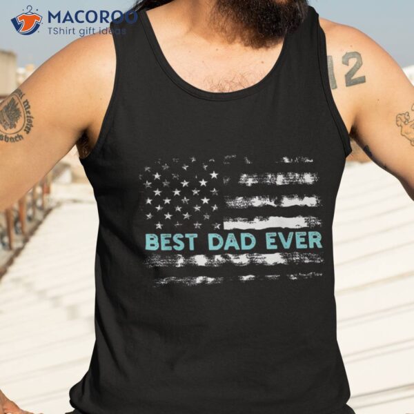 Best Dad Ever Us American Flag Air Fighter Jet Fathers Day Shirt