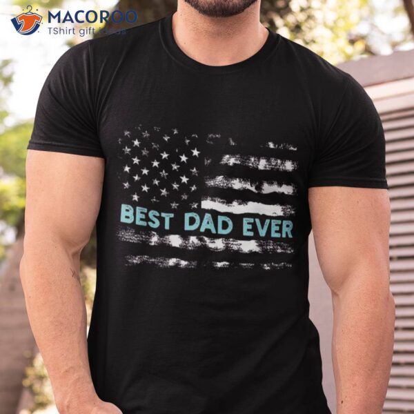 Best Dad Ever Us American Flag Air Fighter Jet Fathers Day Shirt