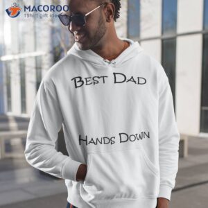 best dad hands down kids craft hand print fathers day shirt hoodie 1