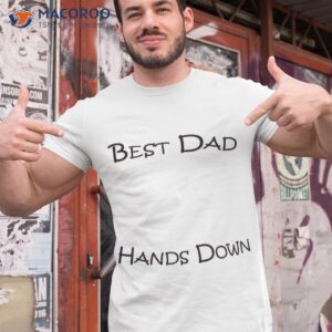 best dad hands down kids craft hand print fathers day shirt tshirt 1