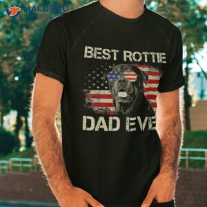 Best Rottie Dad Ever Tshirt Rottweiler American Flag Gift
