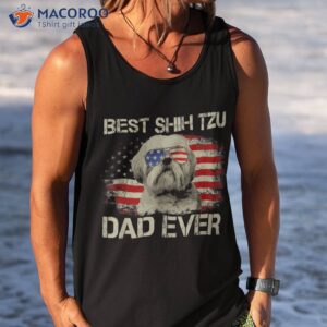 best shih tzu dad ever tshirt dog lover american flag gift shirt tank top