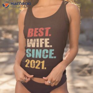 best wife since 2021 for 2nd wedding anniversary vintage shirt tank top 1